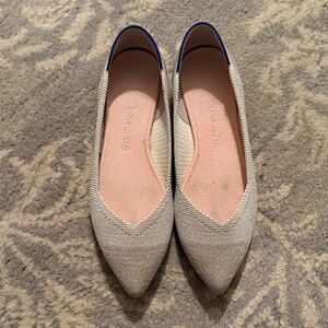 Rothy's the Pointe Diamond Metallic flat